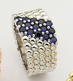 [Mysitc ]  PERLEE DIAMOND RING ,5-ROW DIAMOND-SET DESIGN