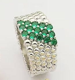 [Mysitc ]  PERLEE DIAMOND RING ,5-ROW DIAMOND-SET DESIGN