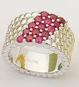 [Mysitc ]  PERLEE DIAMOND RING ,5-ROW DIAMOND-SET DESIGN