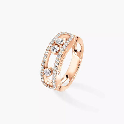 [Mystic ] Move Gold Diamond Pave_ Ring