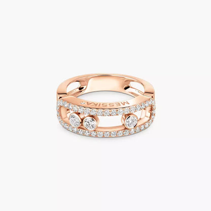 [Mystic ] Move Gold Diamond Pave_ Ring