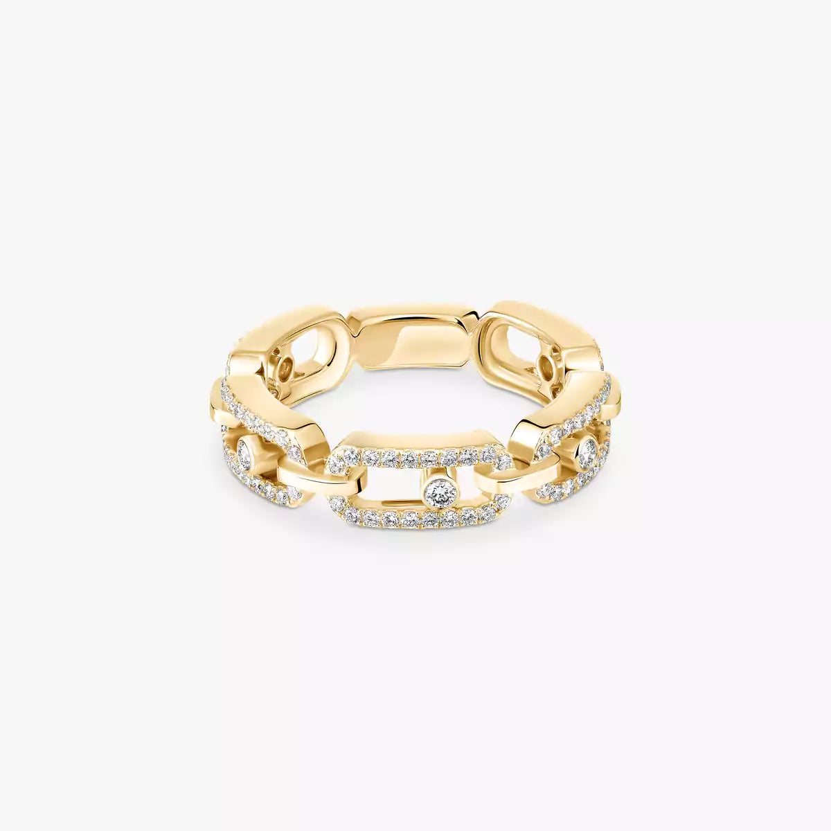 [Mystic ]Move Link Pave_-Set Diamond Ring in Gold