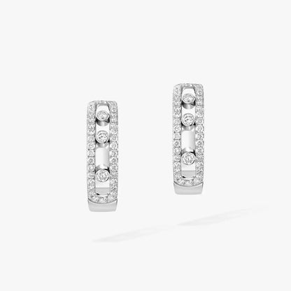[Mystic ]Diamond Pave_ Hoop Earrings Move