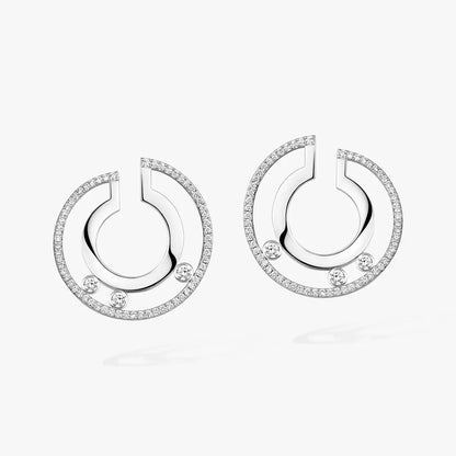 [Mystic ]Move Romane Small Diamond Hoop Earrings