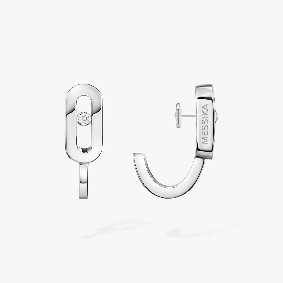 [Mystic ]Diamond Mini Hoop Earrings Move Classique