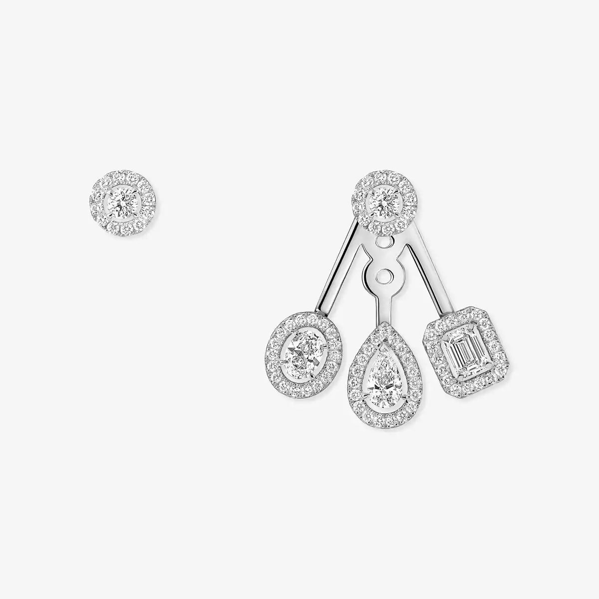 [Mystic ] My Twin Trio  Diamond Earrings