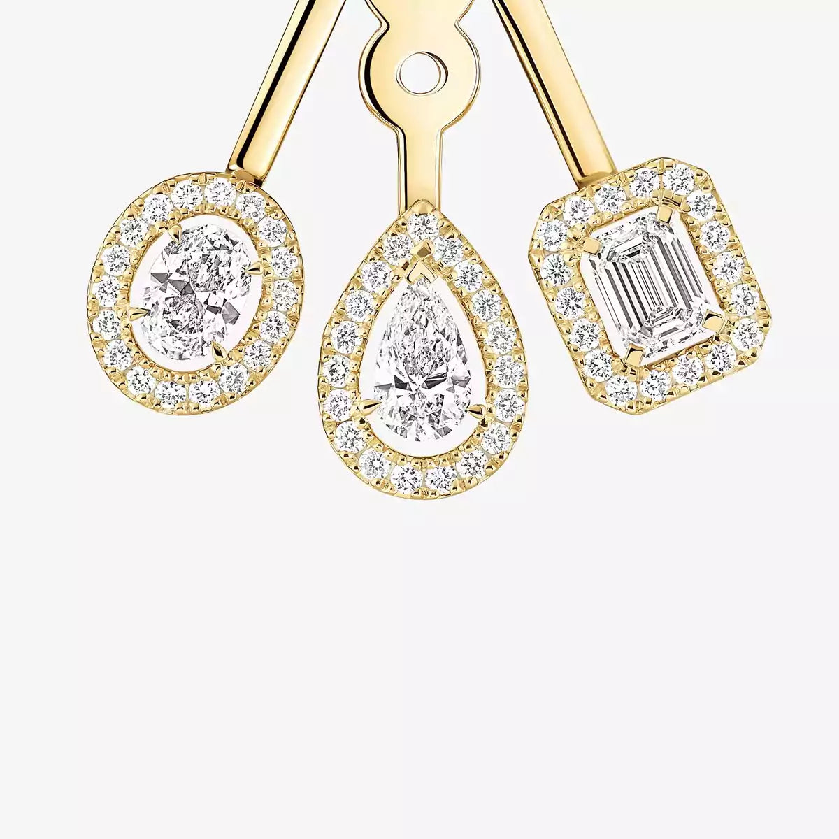 [Mystic ] My Twin Trio  Diamond Earrings