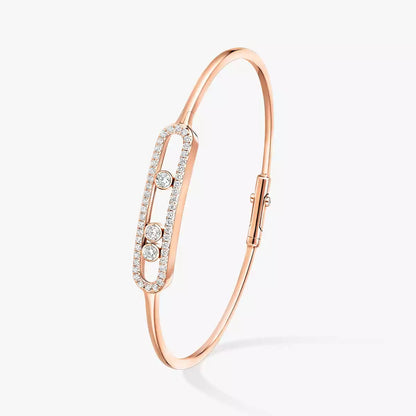 [Mystic ]Move Pavé Diamond Bangle Bracelet M