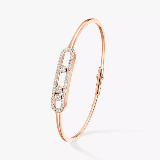 [Mystic ]Move Pavé Diamond Bangle Bracelet M
