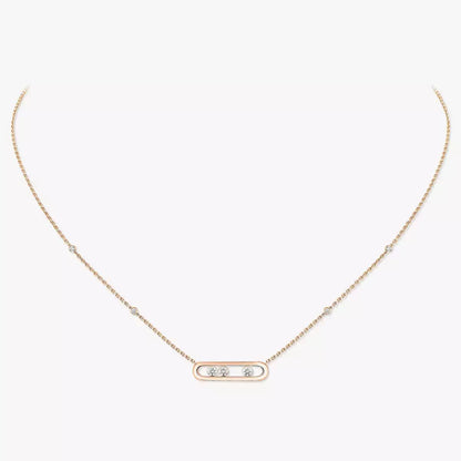 [Mystic ] Baby Move Gold Diamond Necklace