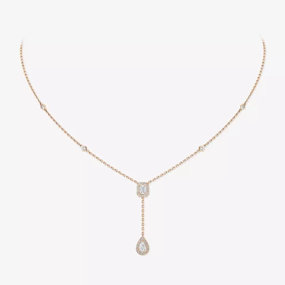 [Mystic ]Gold Diamond Tie Necklace