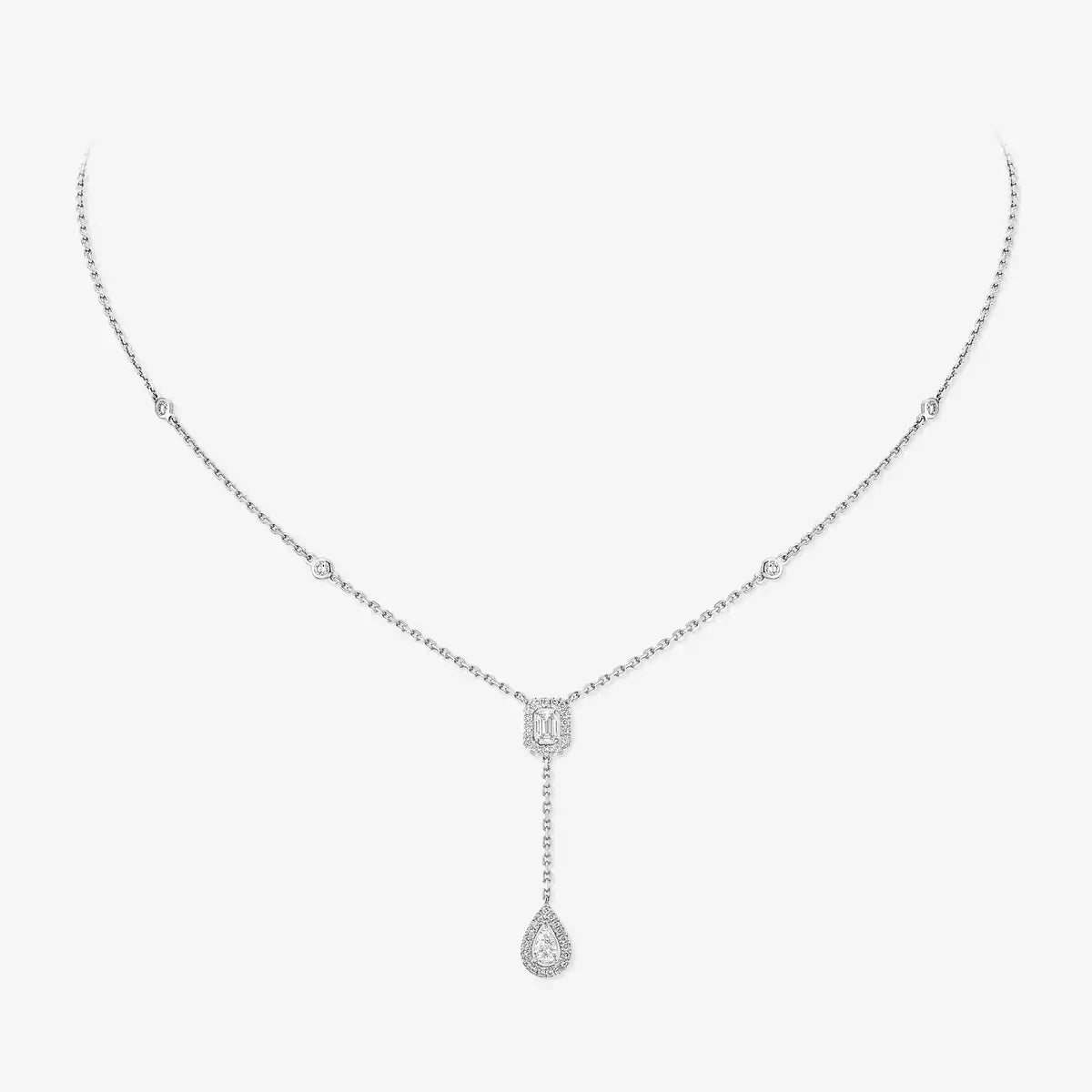 [Mystic ]Gold Diamond Tie Necklace