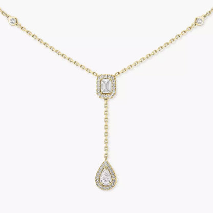 [Mystic ]Gold Diamond Tie Necklace