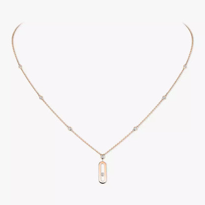 [Mystic ] Move Uno Gold Diamond Long Necklace