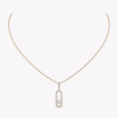 [Mystic ]Move Uno Diamond Necklace in Rose Gold