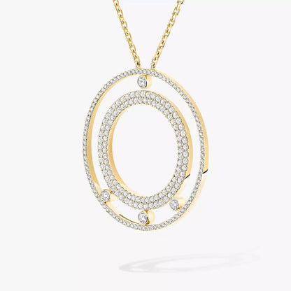 [Mystic ]Move Romane Long Pave_-Set Diamond Necklace