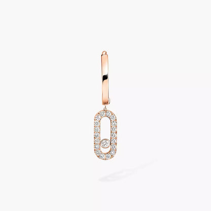 [Mystic ]Move Uno Single Diamond Hoop Earring