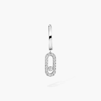 [Mystic ]Move Uno Single Diamond Hoop Earring