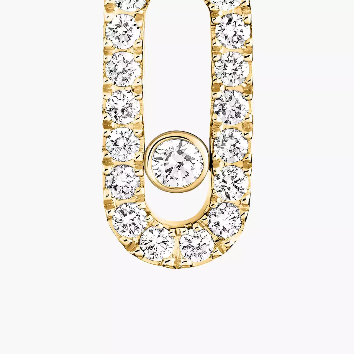 [Mystic ]Move Uno Single Diamond Hoop Earring