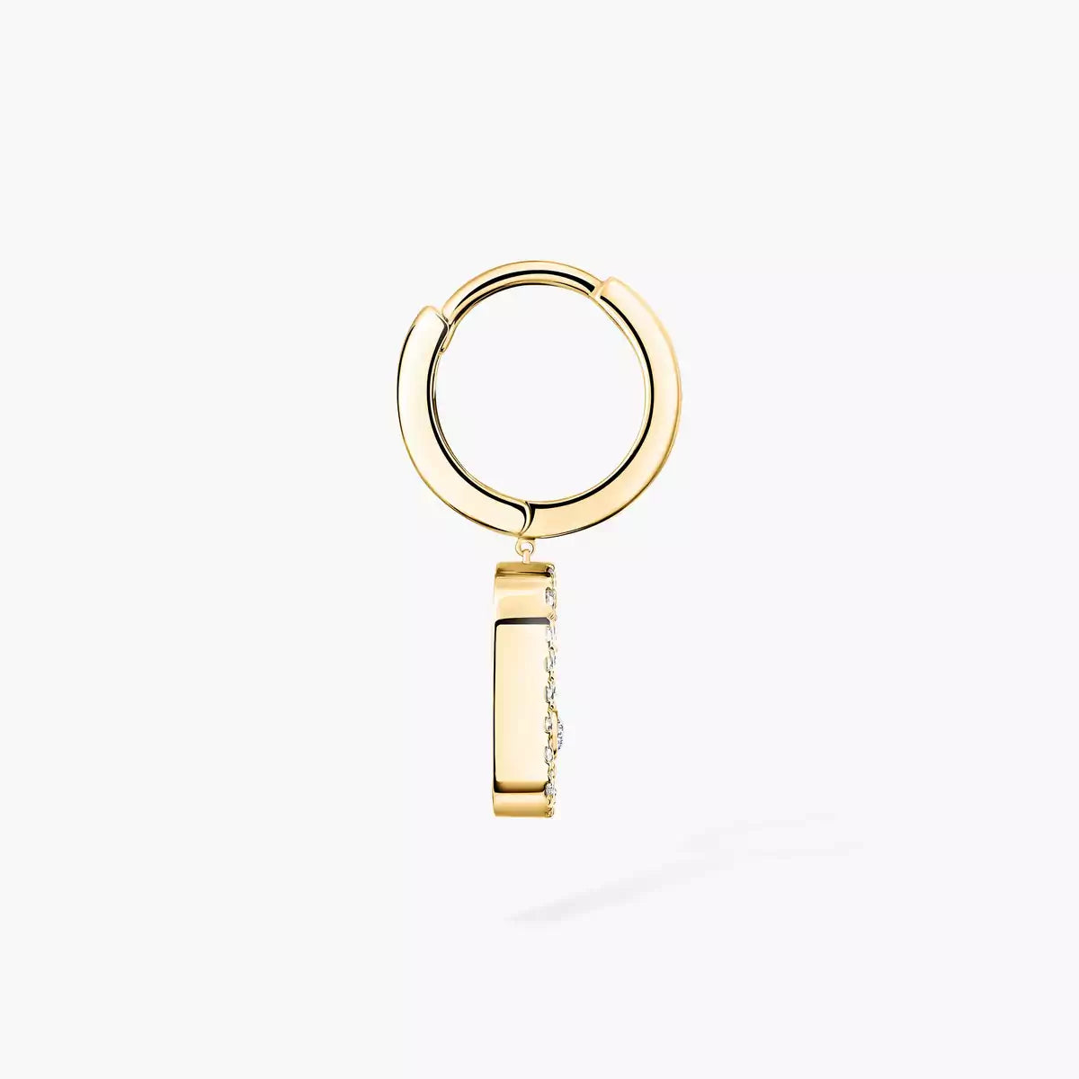 [Mystic ]Move Uno Single Diamond Hoop Earring