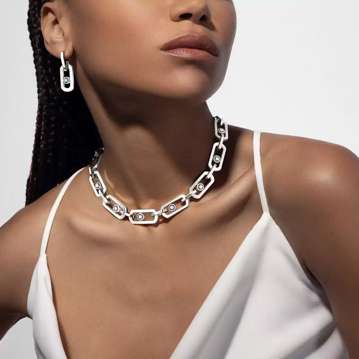 [Mystic ]So Move XL Diamond Pendant Earrings