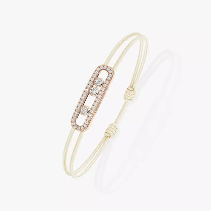 [Mystic ]MK Care(s) pink cord pavé bracelet