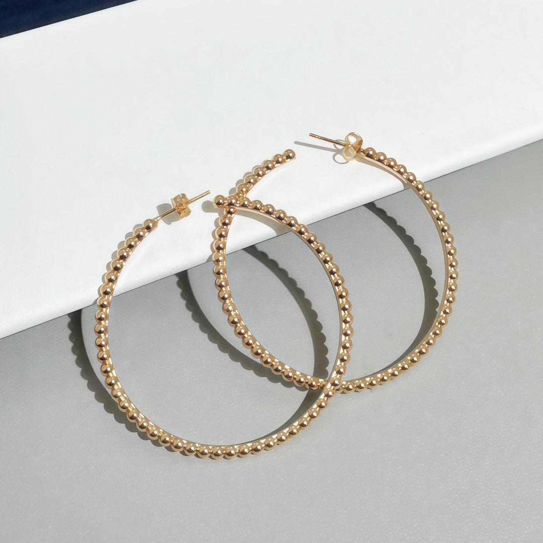 [Mysitc ]  SMOOTH BEAD STUD EARRINGS