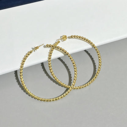 [Mysitc ]  SMOOTH BEAD STUD EARRINGS