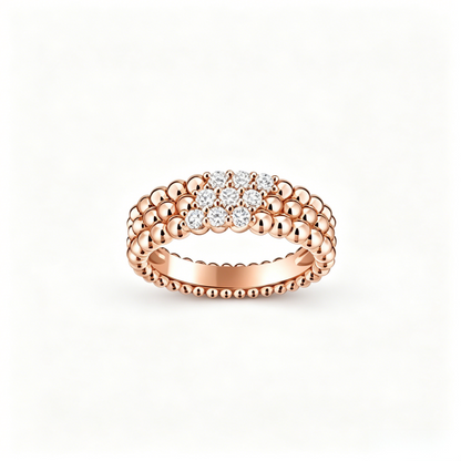 [Mysitc ]  THREE-ROW DIAMOND RING