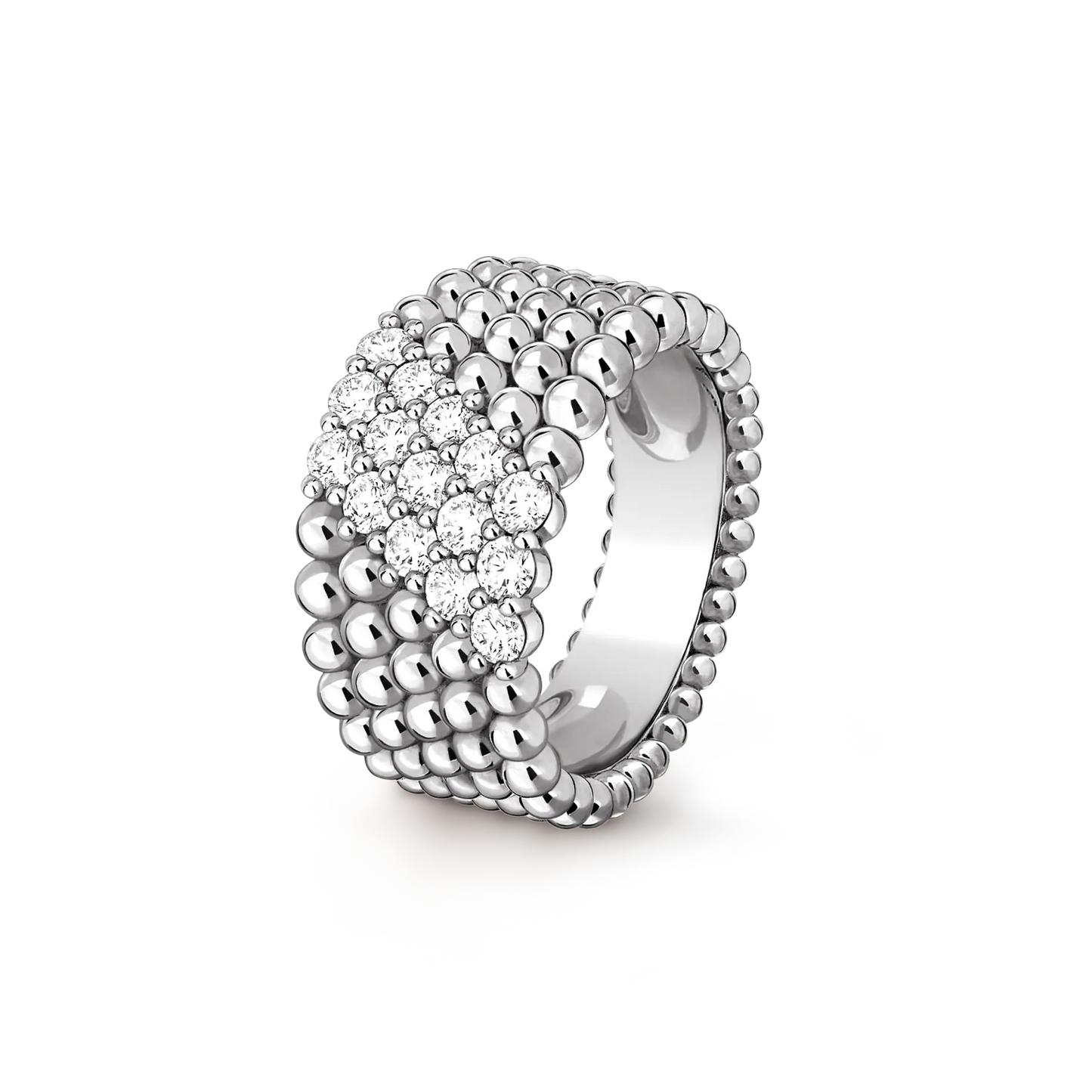 [Mysitc ]  PERLEE DIAMOND RING ,5-ROW DIAMOND-SET DESIGN