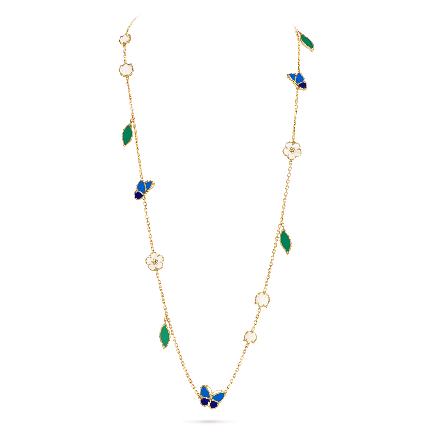 [Mysitc ] 26 NEW CLOVER 15 MOTIFS LUCKY NECKLACE