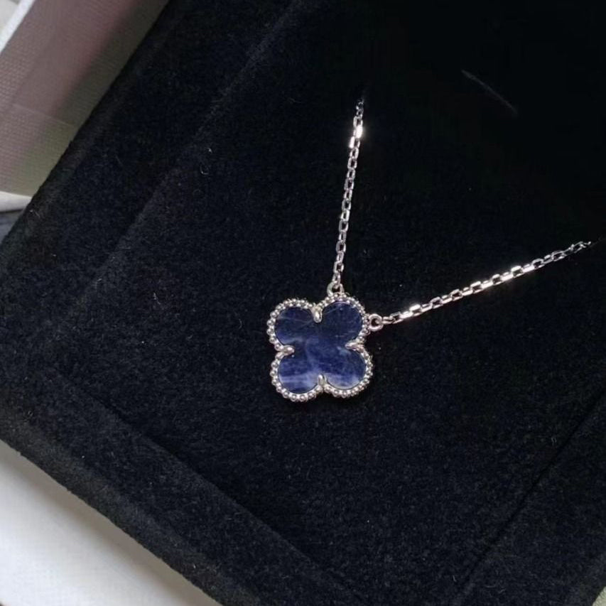 [Mystic]CLOVER 15MM PIETERSITE NECKLACE SILVER